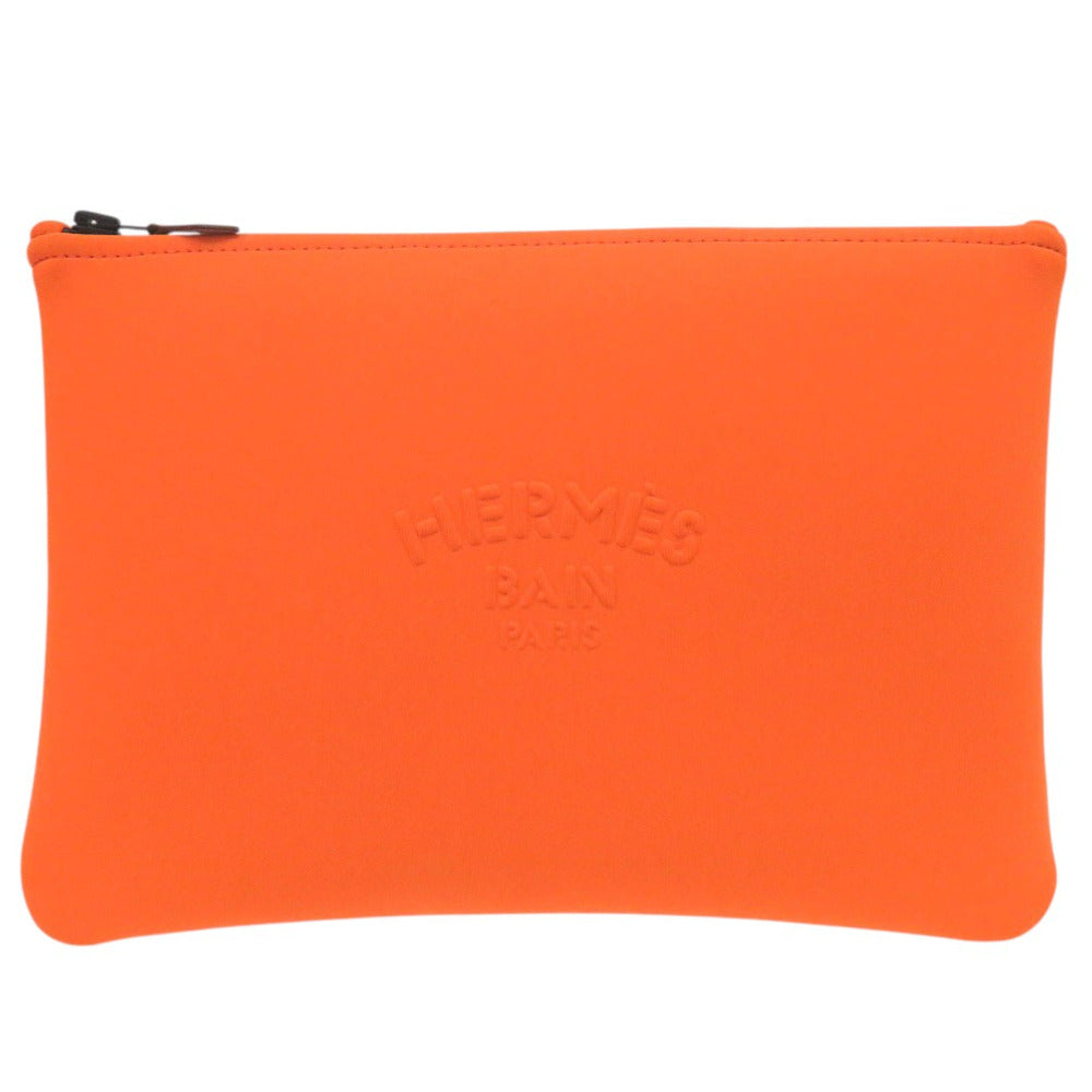 未使用品 エルメス ネオバン MM ポーチ ナイロン ポリウレタン オレンジ 1312【中古】HERMES