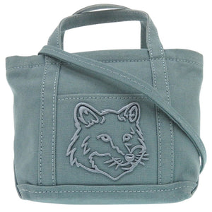 美品 メゾンキツネ フォックス 3WAY ミニトート キャンバス グリーン 1334【中古】MAISON KITSUNE