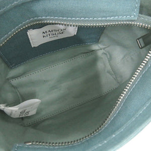 美品 メゾンキツネ フォックス 3WAY ミニトート キャンバス グリーン 1334【中古】MAISON KITSUNE