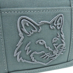 美品 メゾンキツネ フォックス 3WAY ミニトート キャンバス グリーン 1334【中古】MAISON KITSUNE