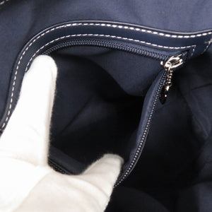 新品同様 キタムラ レザー ネイビー ホワイト 2WAY ハンドバッグ ショルダーバッグ 1347【中古】Kitamura