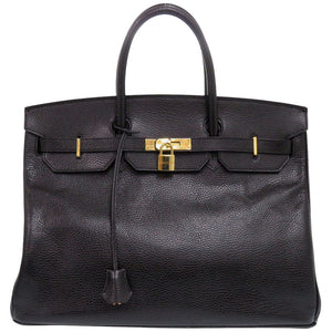 美品 ハイクラス レザーハンドバッグ 40 レザー ブラック ハンドバッグ 黒 1349【中古】HIGH CLASS