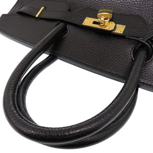 美品 ハイクラス レザーハンドバッグ 40 レザー ブラック ハンドバッグ 黒 1349【中古】HIGH CLASS