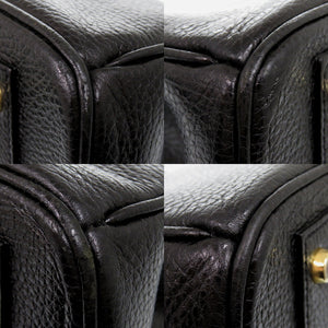 美品 ハイクラス レザーハンドバッグ 40 レザー ブラック ハンドバッグ 黒 1349【中古】HIGH CLASS