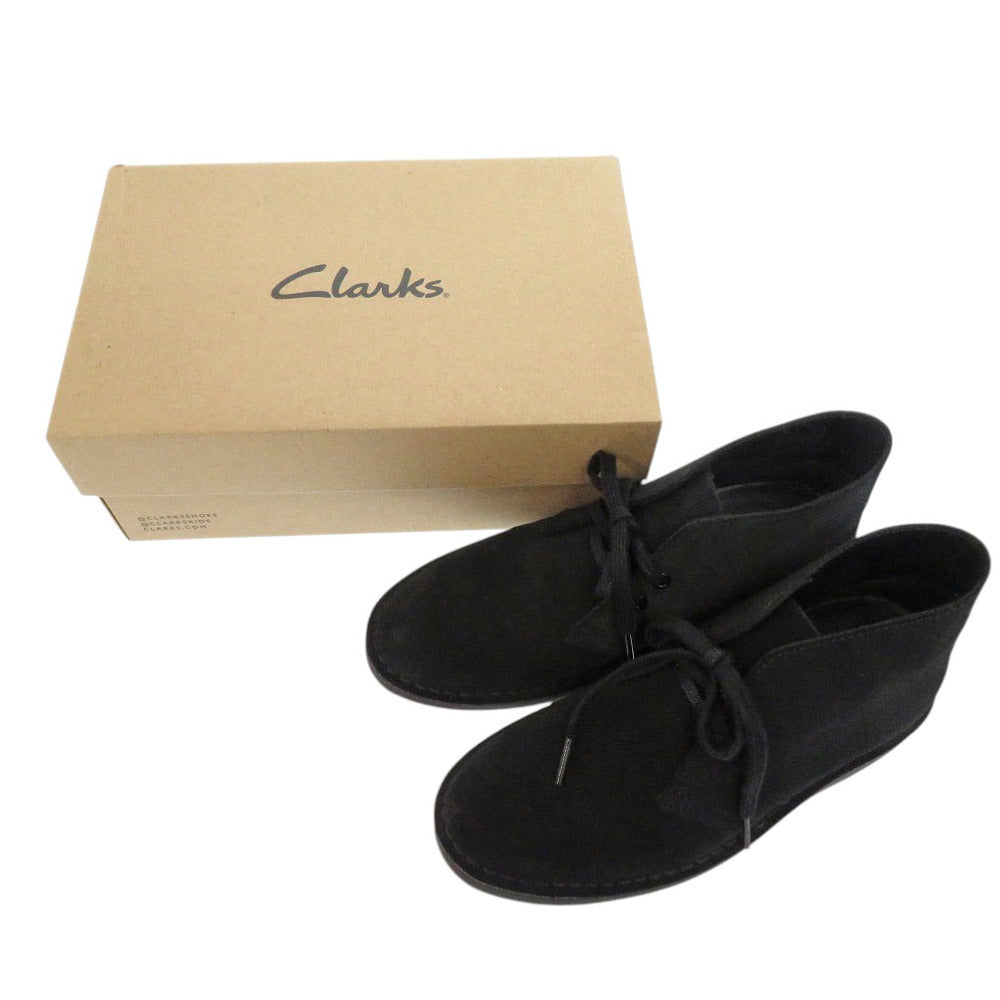 新品同様 クラークス デザートブーツ2 UK4 1/2 スウェード ブラック 黒 1370【中古】Clarks