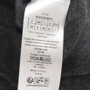 美品 クリスチャンディオール カシミヤ ニット パールボタン 長袖 354S48AM053 セーター グレー 1375【中古】Christian Dior