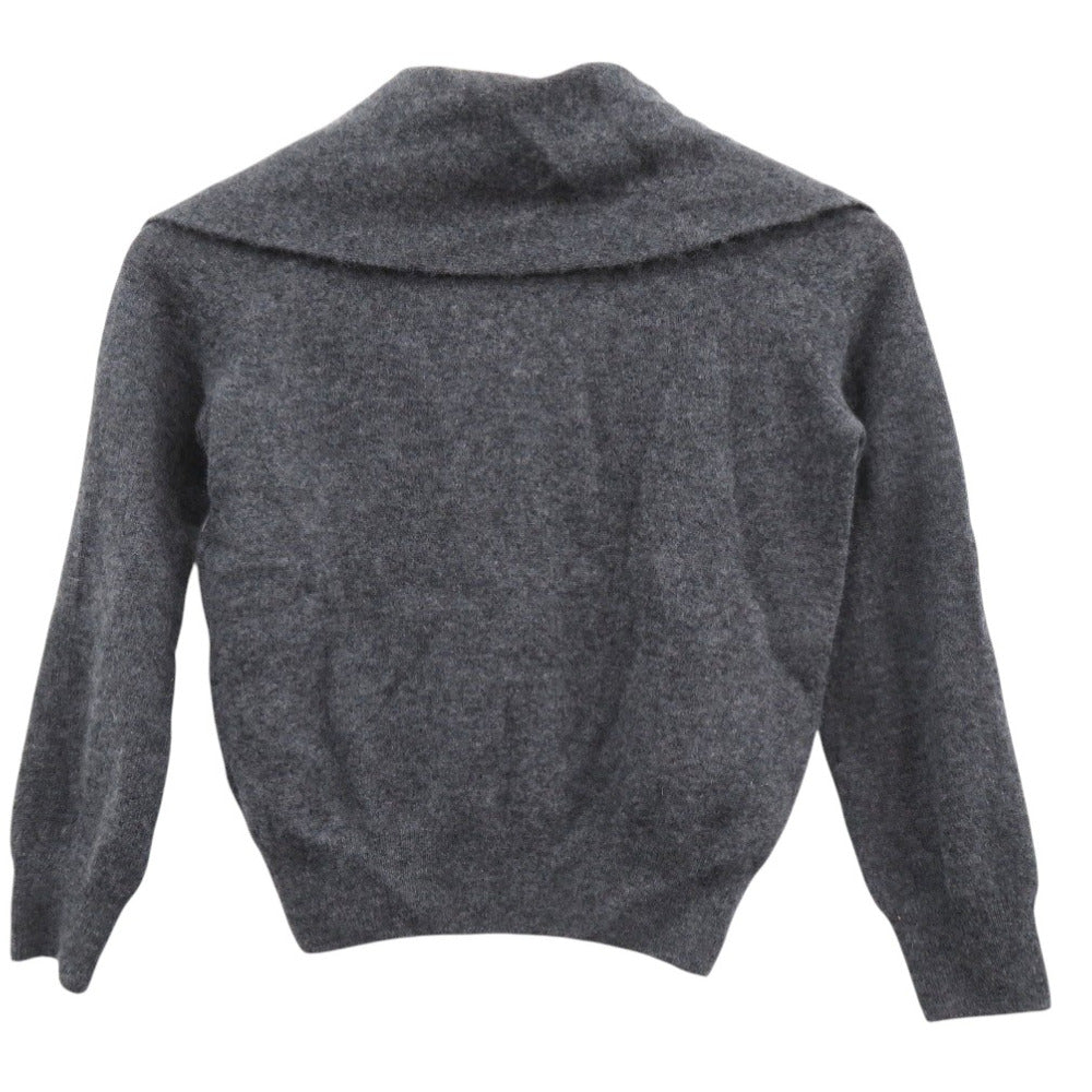 美品 クリスチャンディオール カシミヤ ニット パールボタン 長袖 354S48AM053 セーター グレー 1375【中古】Christian Dior