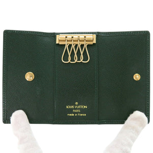 美品 ルイ ヴィトン ミュルティクレ 4連 タイガ グリーン キーケース 緑 LV 0006【中古】LOUIS VUITTON