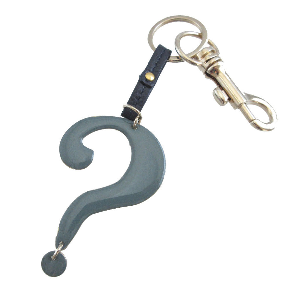 美品 クロエ クエスチョン チャーム ブルー 青 ネイビー 紺 キーリング キーホルダー 0013【中古】Chloe