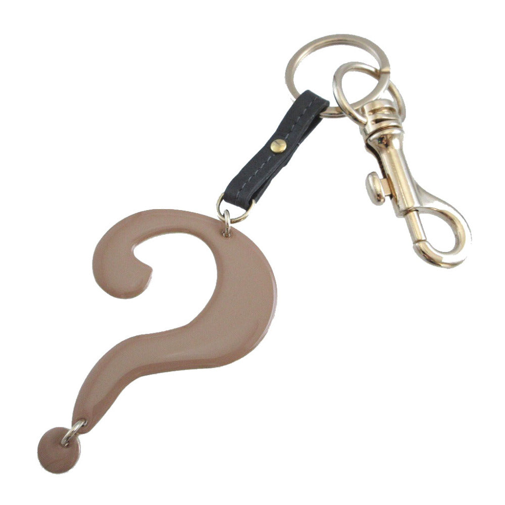 美品 クロエ クエスチョン チャーム ベージュ キーリング キーホルダー 0014【中古】Chloe