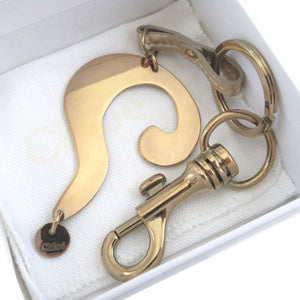 美品 クロエ クエスチョン チャーム ゴールド キーリング キーホルダー 0015【中古】Chloe