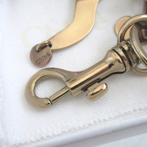 美品 クロエ クエスチョン チャーム ゴールド キーリング キーホルダー 0015【中古】Chloe