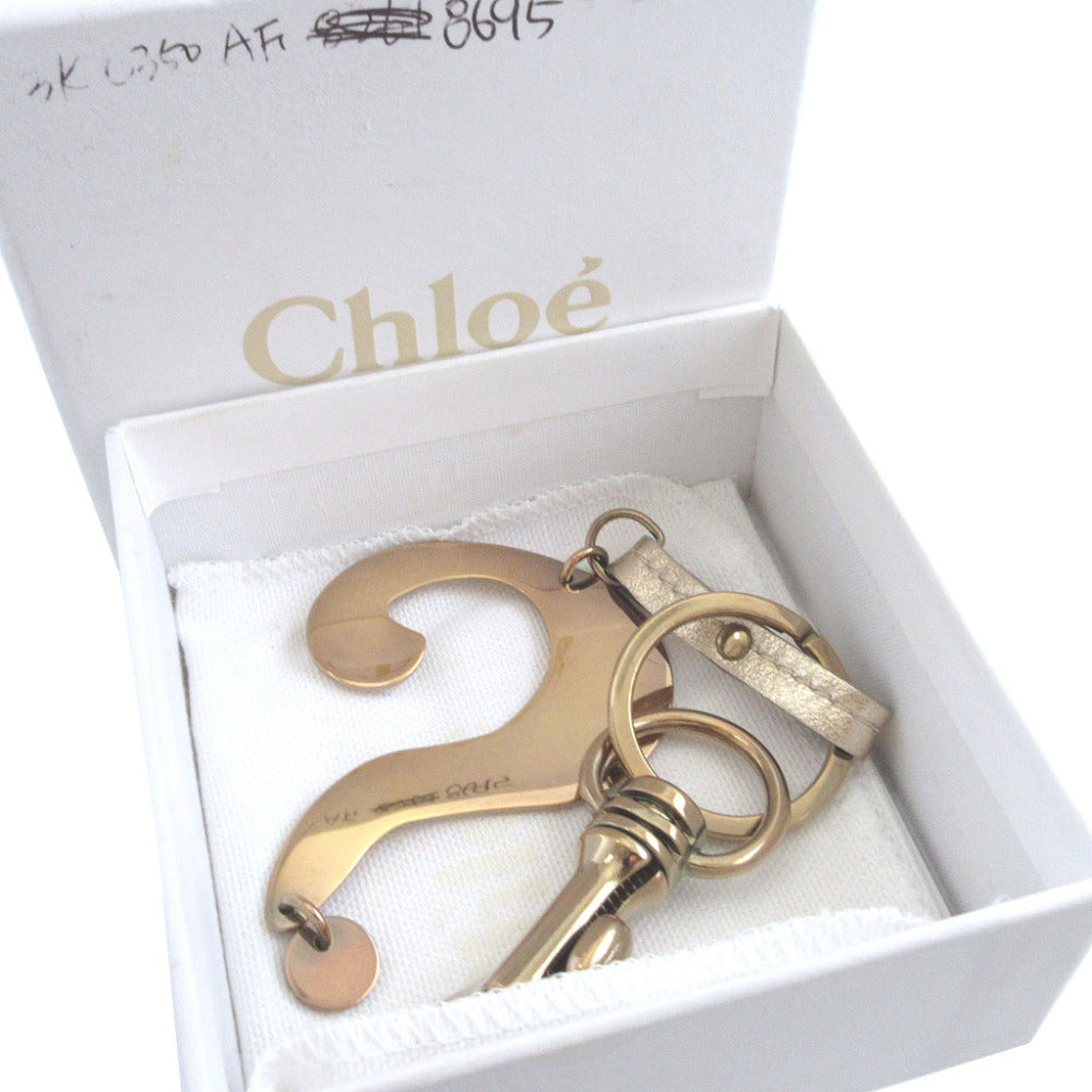 美品 クロエ クエスチョン チャーム ゴールド キーリング キーホルダー 0015【中古】Chloe