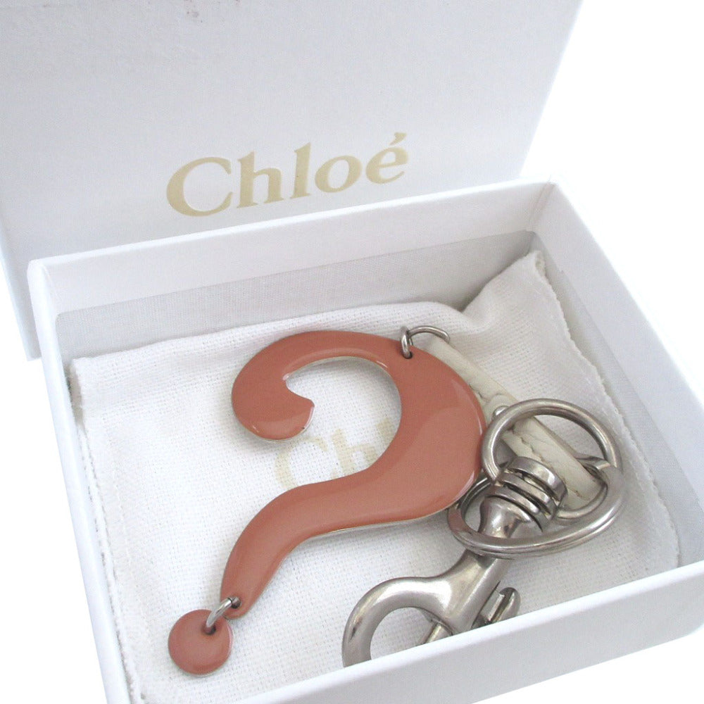 美品 クロエ クエスチョン チャーム オレンジ キーリング キーホルダー 0016【中古】Chloe