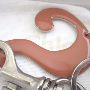 美品 クロエ クエスチョン チャーム オレンジ キーリング キーホルダー 0016【中古】Chloe