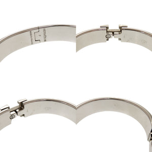 美品 エルメス クリックH クリッククラックPM メタル グレー ブレスレット バングル 0029【中古】HERMES