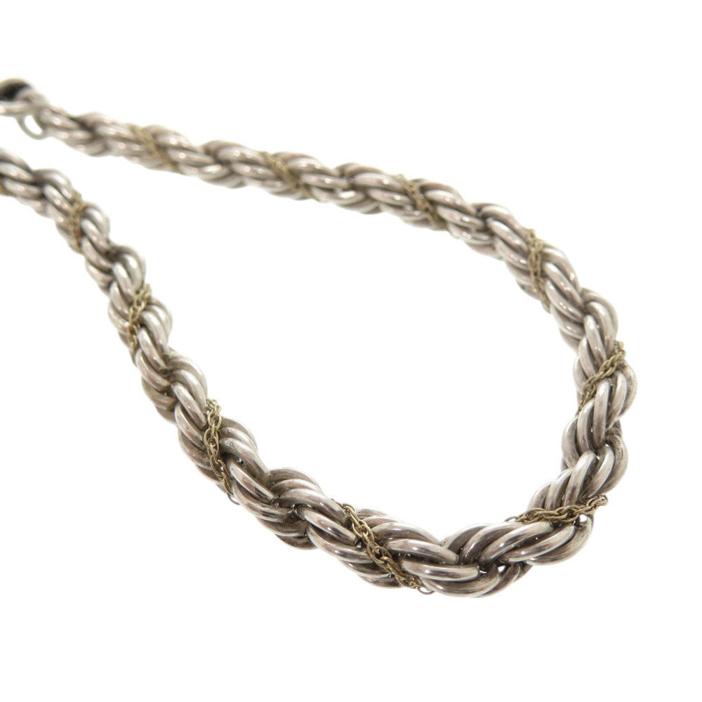ティファニー ツイスト チェーン シルバー925 K18YG シルバー ゴールド ブレスレット 0030【中古】TIFFANY&Co.