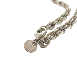 ティファニー ツイスト チェーン シルバー925 K18YG シルバー ゴールド ブレスレット 0030【中古】TIFFANY&Co.