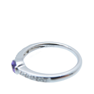 美品 キングス ジュエリー アメジスト/ダイヤモンド K18WG リング ホワイトゴールド 指輪/ 13号 ジュエリー 0031【中古】KING'S JEWELRY