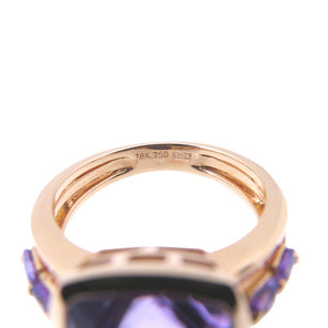 新品同様 キングス ジュエリー アメジスト/K18ピンクゴールド 5.3g リング 12.5号 指輪 パープル 0032【中古】KING'S JEWELRY レディース