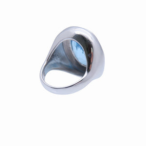 美品 ブルートパーズ15.14ct ダイヤ0.40ct K18WG リング K18ホワイトゴールド 11号 指輪 ジュエリー 0035【中古】メンズ レディース