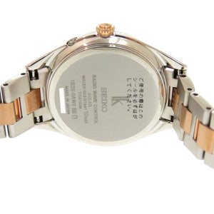 未使用 セイコー ルキア SSQV104 ソーラー電波 チタン ホワイトシェル 腕時計 ピンクゴールド 0039【中古】SEIKO