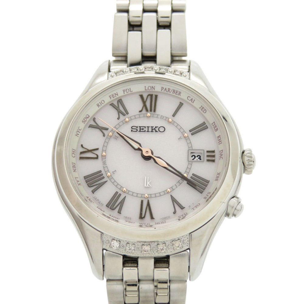 未使用 セイコー ルキア SSVV053 SS モカピンク ソーラー電波 腕時計 シルバー 0040【中古】SEIKO