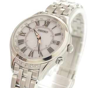未使用 セイコー ルキア SSVV053 SS モカピンク ソーラー電波 腕時計 シルバー 0040【中古】SEIKO