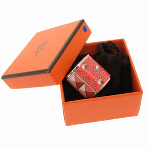 新品同様 エルメス エマイユ コリエドシアン メタル ピンク スカーフリング 0060 【中古】 HERMES