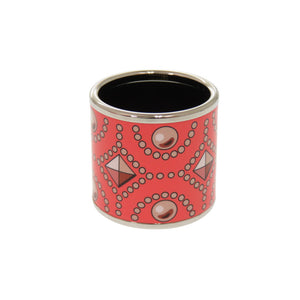 新品同様 エルメス エマイユ コリエドシアン メタル ピンク スカーフリング 0060 【中古】 HERMES