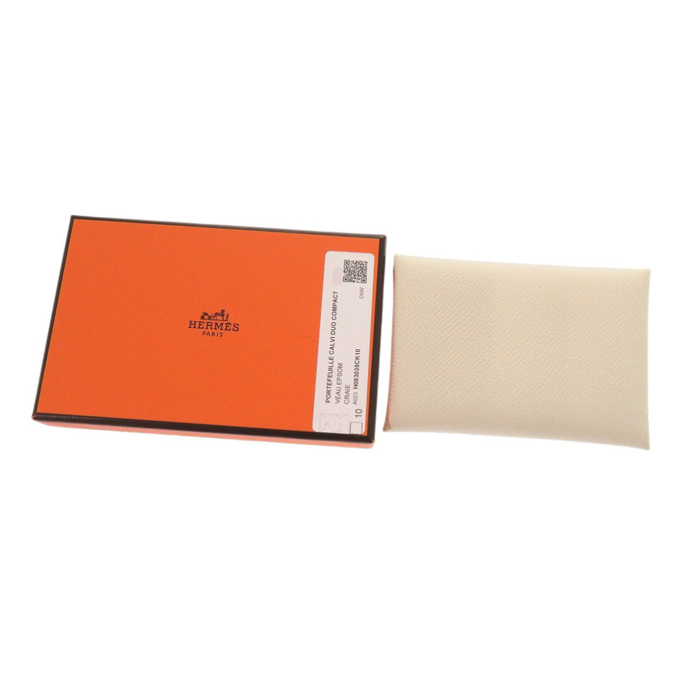 新品同様 エルメス カルヴィデュオ ヴォーエプソン クレ B刻印(2023年製) カードケース 0061【中古】HERMES