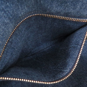 美品 プラダ カナパ デニム ブルー 2WAY トートバッグ ショルダーバッグ ハンドバッグ 0074【中古】PRADA