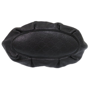 美品 グッチ ホーボー ワンショルダー 211986 レザー ブラック ショルダーバッグ 黒 0090【中古】GUCCI