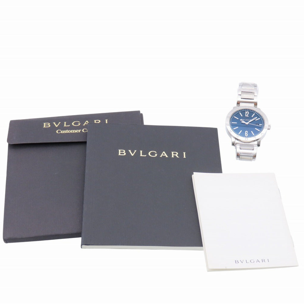 美品 ブルガリ ブルガリブルガリ BB41S 自動巻き 腕時計 SS ブルー 青文字盤 0097【中古】BVLGARI メンズ
