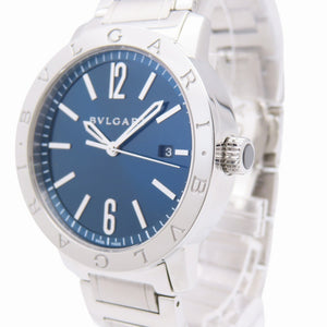 美品 ブルガリ ブルガリブルガリ BB41S 自動巻き 腕時計 SS ブルー 青文字盤 0097【中古】BVLGARI メンズ