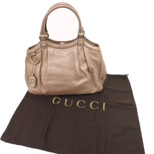 美品 グッチ スーキー トートバッグ 211944 レザー ベージュ ハンドバッグ 0110【中古】GUCCI