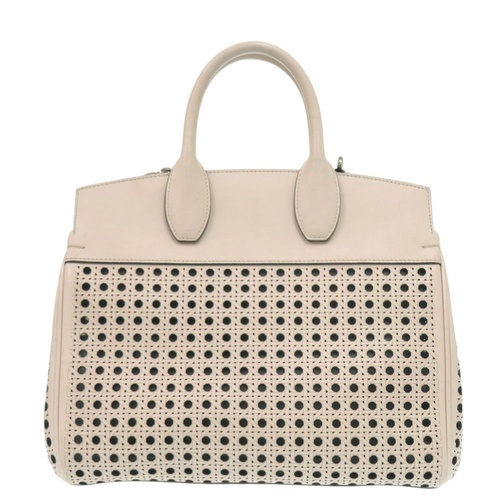 サルヴァトーレフェラガモ ガンチーニ AU-21/H692 レザー ベージュ 2way ハンドバッグ 0113【中古】Salvatore Ferragamo