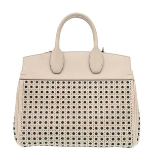 サルヴァトーレフェラガモ ガンチーニ AU-21/H692 レザー ベージュ 2way ハンドバッグ 0113【中古】Salvatore Ferragamo