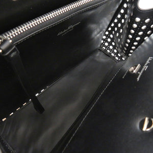 サルヴァトーレフェラガモ ガンチーニ AU-21/H692 レザー ベージュ 2way ハンドバッグ 0113【中古】Salvatore Ferragamo