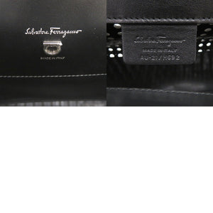 サルヴァトーレフェラガモ ガンチーニ AU-21/H692 レザー ベージュ 2way ハンドバッグ 0113【中古】Salvatore Ferragamo