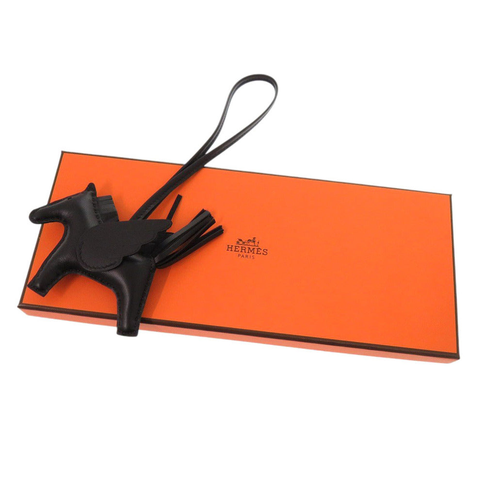 未使用 エルメス ロデオPM アニューミロ ソーブラック バッグチャーム W刻印(2024年製) 黒 0130【中古】HERMES