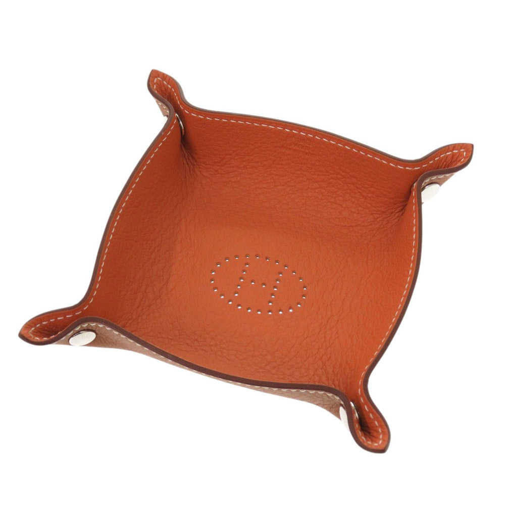 新品同様 エルメス ヴィドポッシュ ミニ トレー トリヨンクレマンス テールバテュー フォーブ C刻印 ブラウン 0131【中古】HERMES