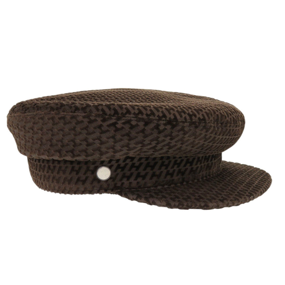 未使用 エルメス キャスケット ヴォーバン ヴェルヴェット H242017N 4758 ショコラ コットン ブラウン 帽子 0137【中古】HERMES