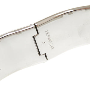 美品 エルメス Hモチーフ クリッククラックGM メタル ピンクベージュ ブレスレット バングル 0139【中古】HERMES