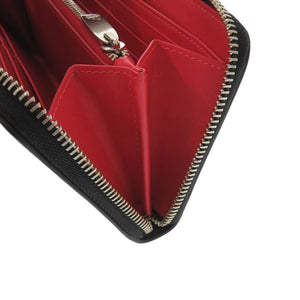 美品 クリスチャンルブタン フライングハート レザー ネイビー 長財布 0156【中古】Christian Louboutin