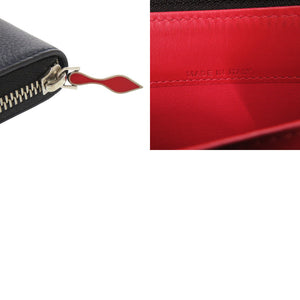 美品 クリスチャンルブタン フライングハート レザー ネイビー 長財布 0156【中古】Christian Louboutin