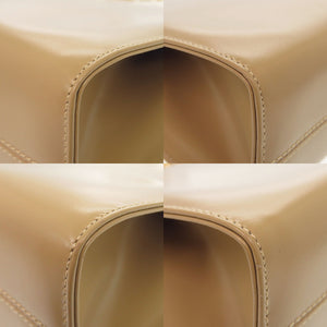 美品 サルヴァトーレ フェラガモ チェーンショルダー ガンチーニ BP-21 8753 カーフレザー ベージュ ゴールド金具 ショルダーバッグ 0184 【中古】 Salvatore Ferragamo