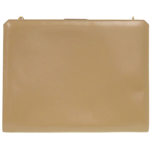 美品 サルヴァトーレ フェラガモ チェーンショルダー ガンチーニ BP-21 8753 カーフレザー ベージュ ゴールド金具 ショルダーバッグ 0184 【中古】 Salvatore Ferragamo