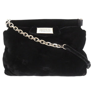 美品 メゾン マルジェラ グラムスラム SB1WG0049 ベロア ブラック ショルダーバッグ クラッチバッグ 黒 0185【中古】Maison Margiela