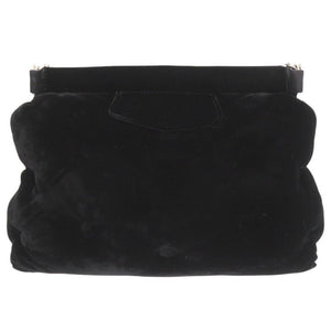 美品 メゾン マルジェラ グラムスラム SB1WG0049 ベロア ブラック ショルダーバッグ クラッチバッグ 黒 0185【中古】Maison Margiela